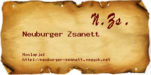 Neuburger Zsanett névjegykártya
